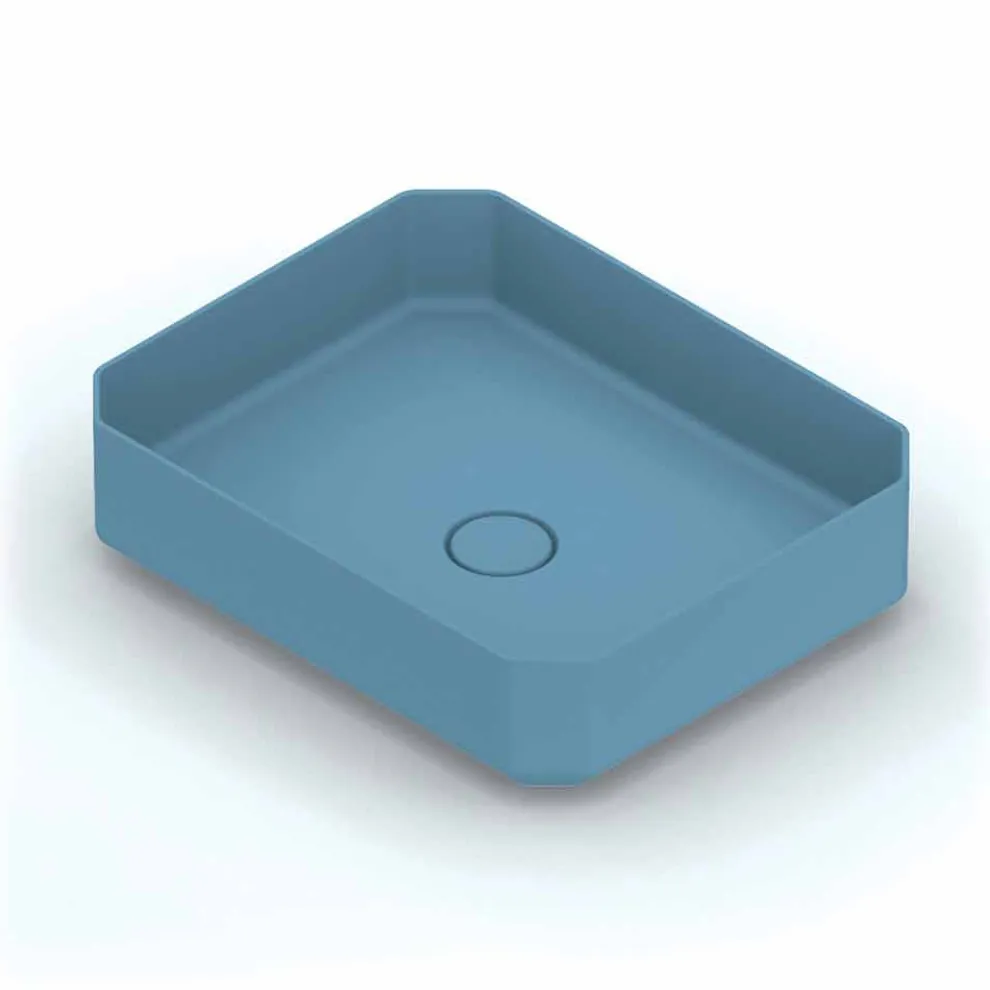 Moderne Aufsatzspüle aus italienischer Keramik, Zulimo