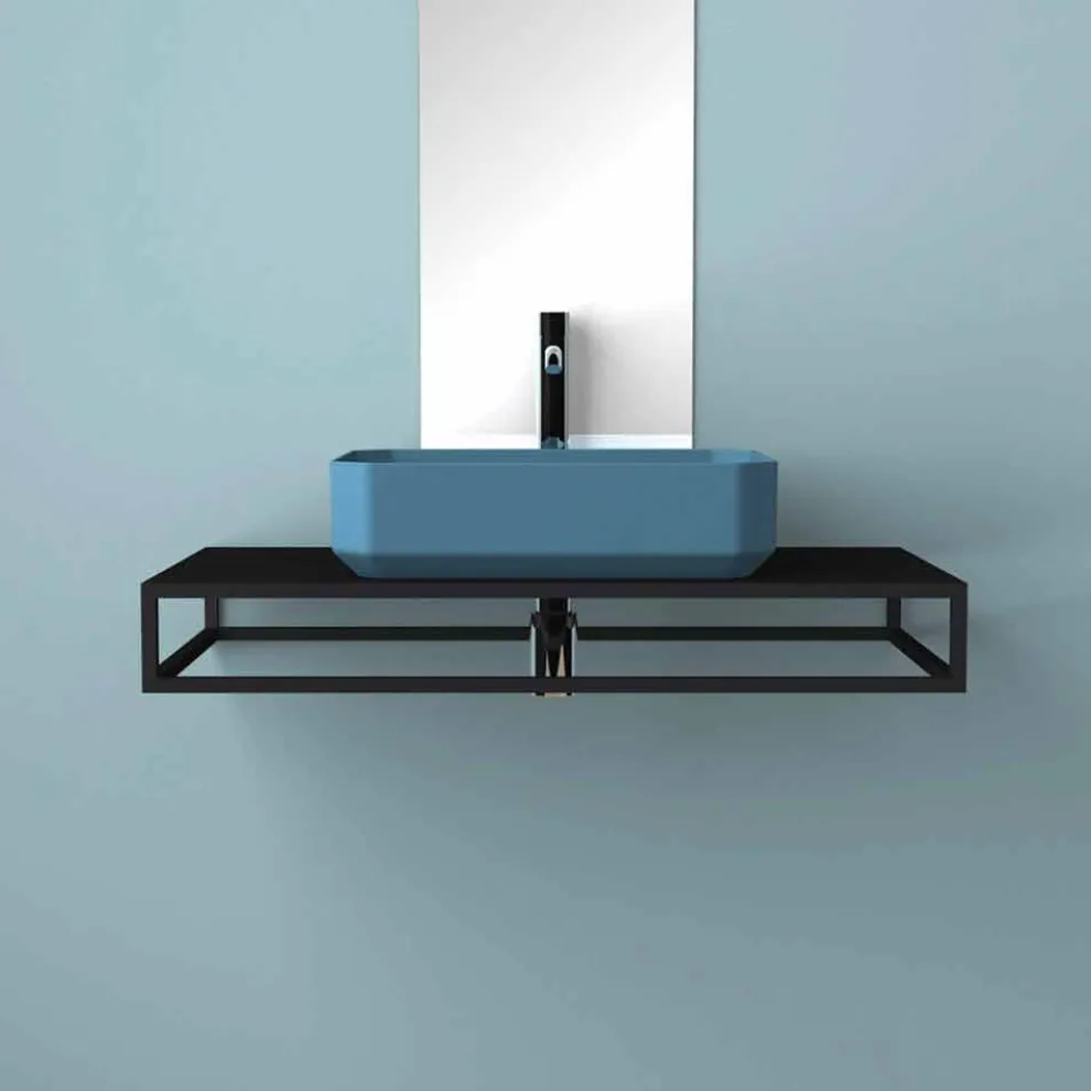 Moderne Aufsatzspüle aus italienischer Keramik, Zulimo