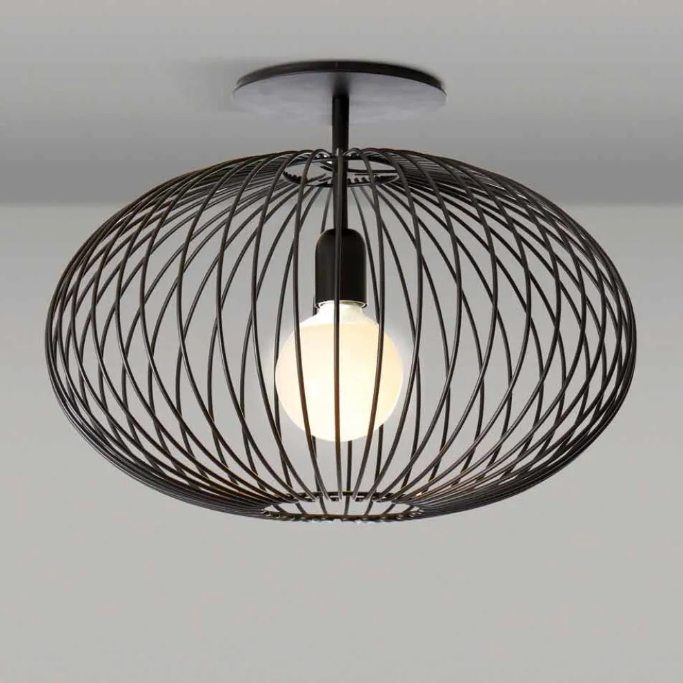 Moderne Deckenlampe aus lackiertem Stahl, 48xH 35 cm, Heila