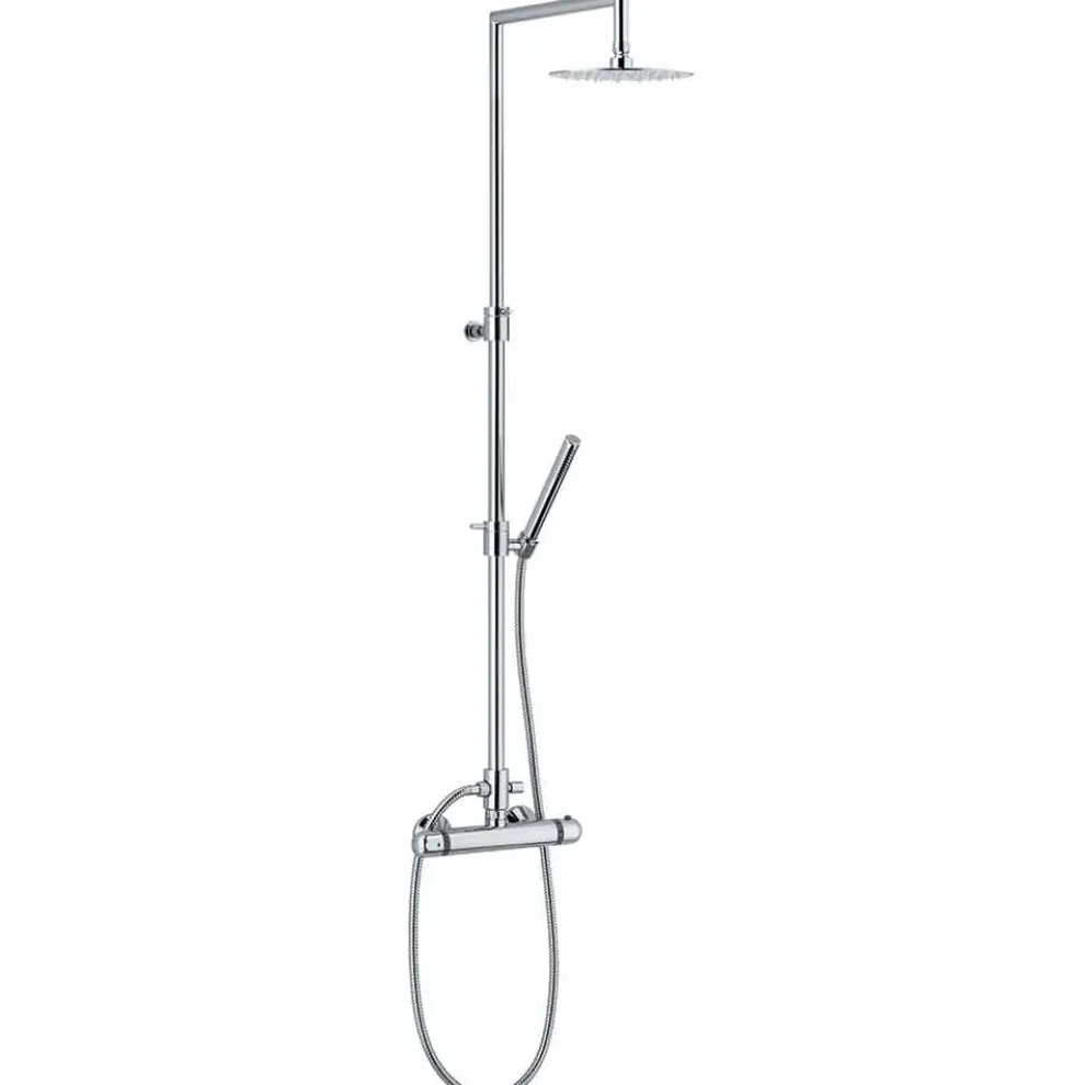 Moderne Duschsäule in Messing Chrom Finish Made in Italy - Gallo