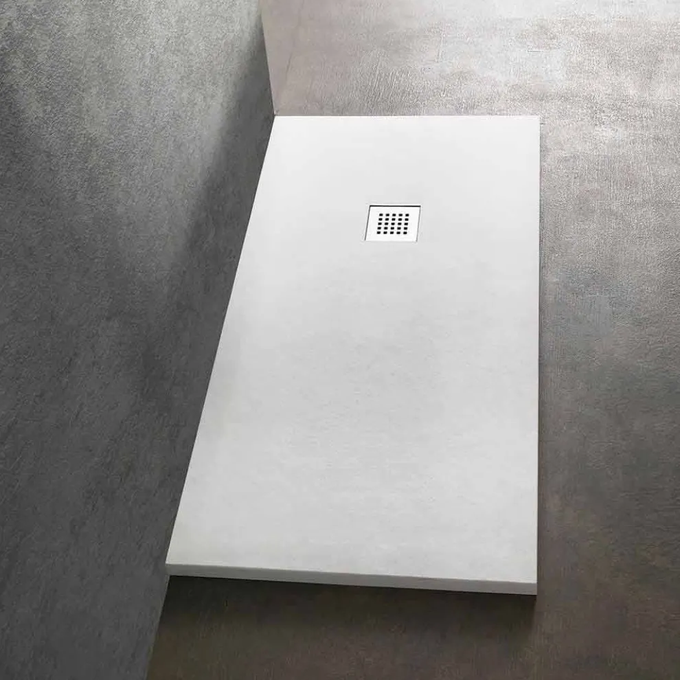 Moderne Duschwanne 160x70 in Resin Stone Effect Finish - Domio