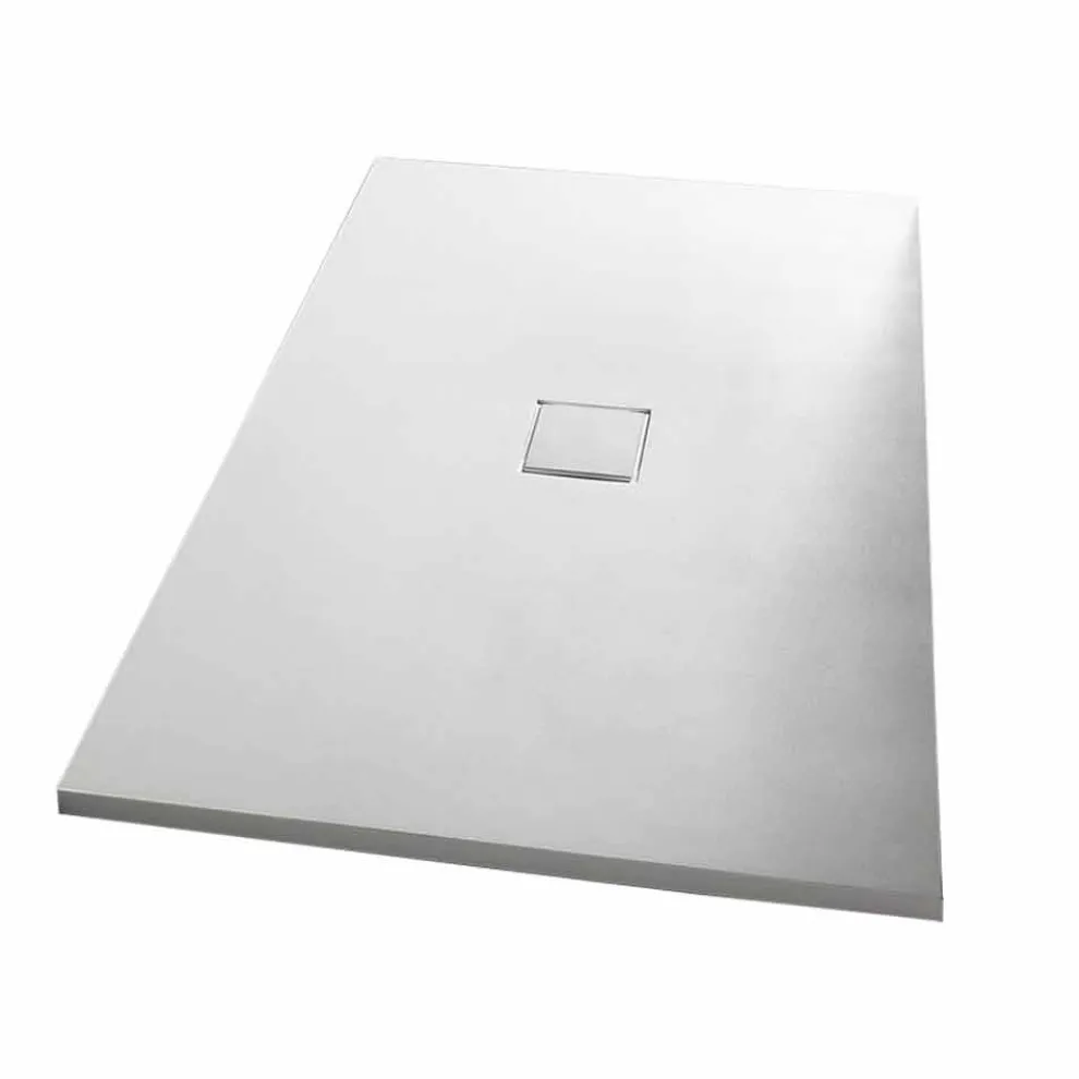 Moderne Duschwanne 140x70 in weißem Samteffekt - Estimo