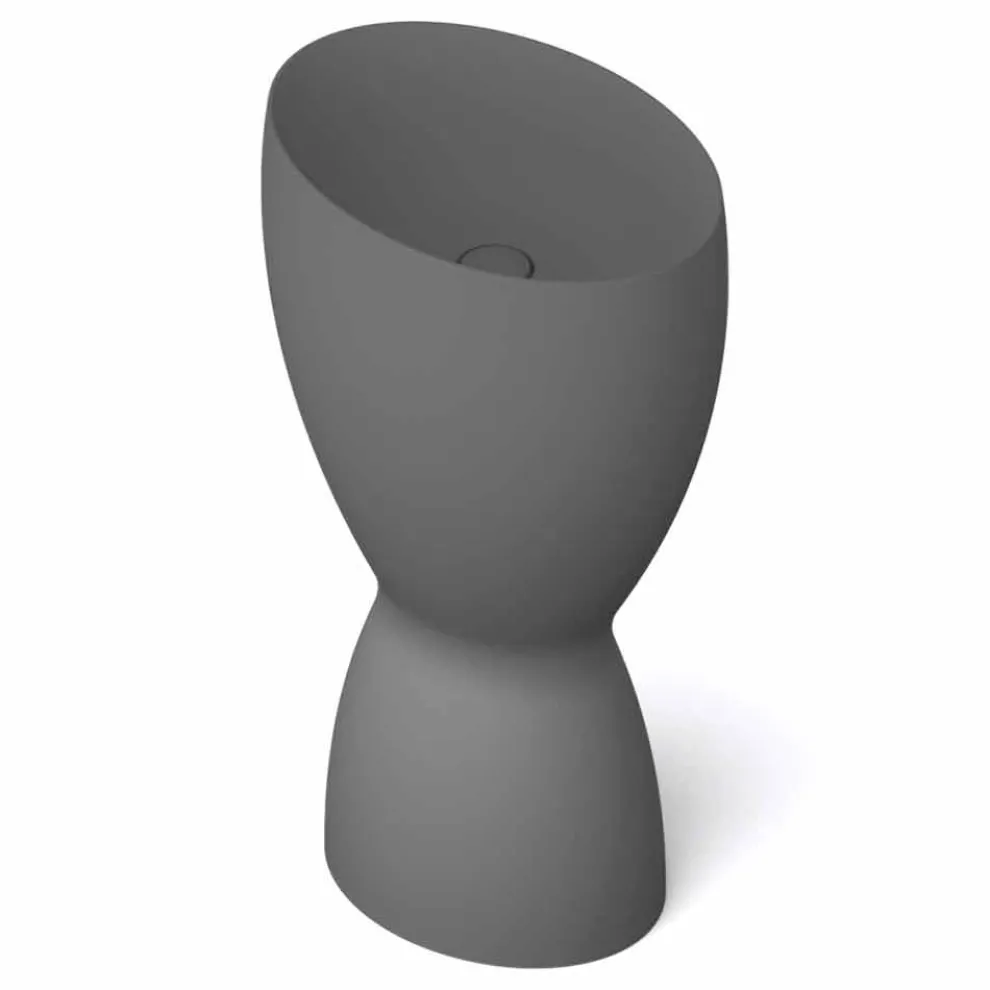 Moderne freistehende Spüle in Keramik made in Italy, Basile