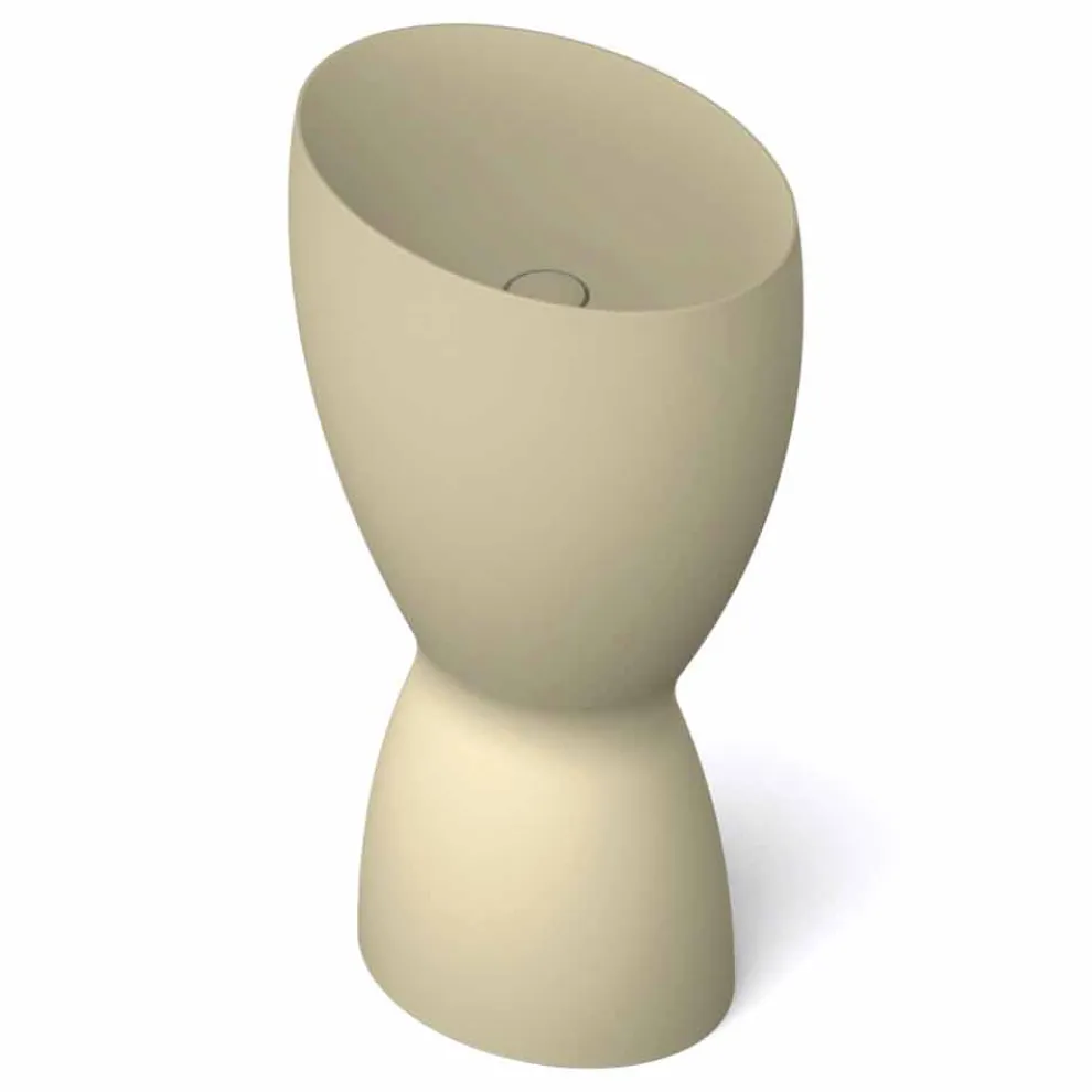 Moderne freistehende Spüle in Keramik made in Italy, Basile