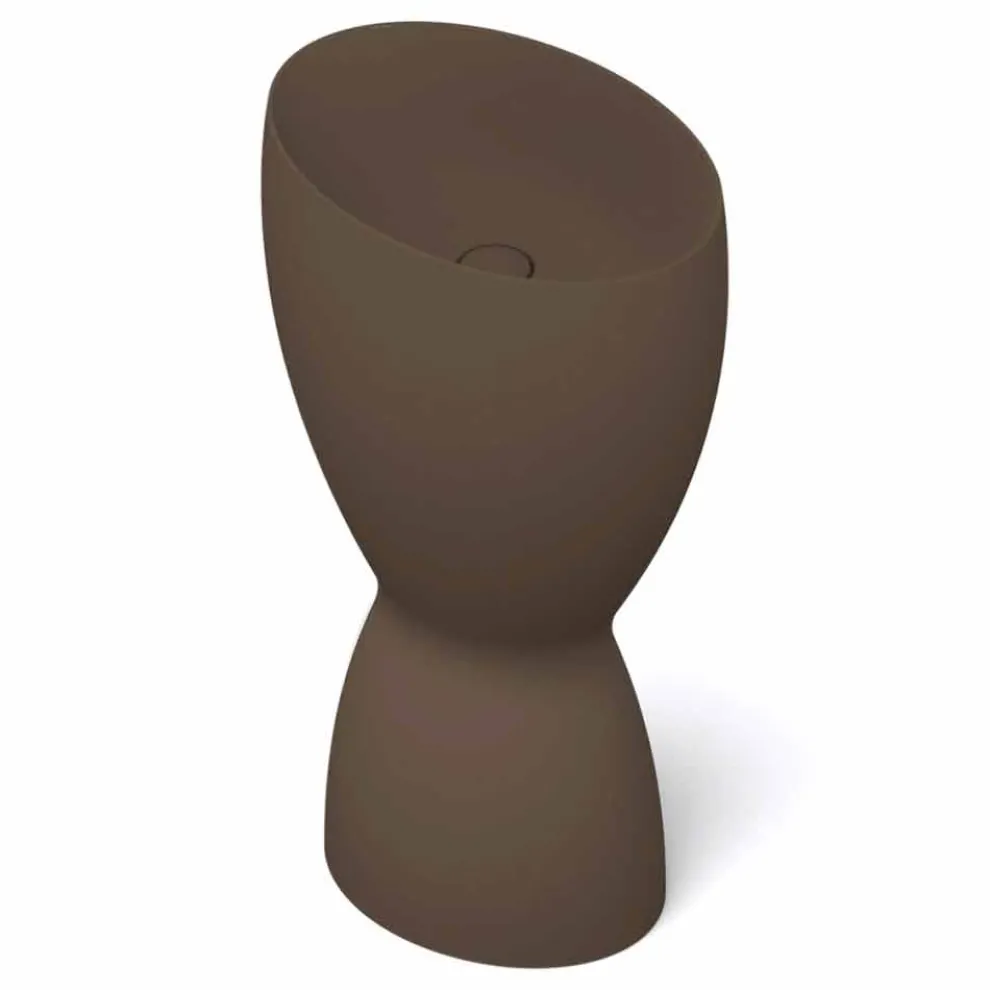 Moderne freistehende Spüle in Keramik made in Italy, Basile