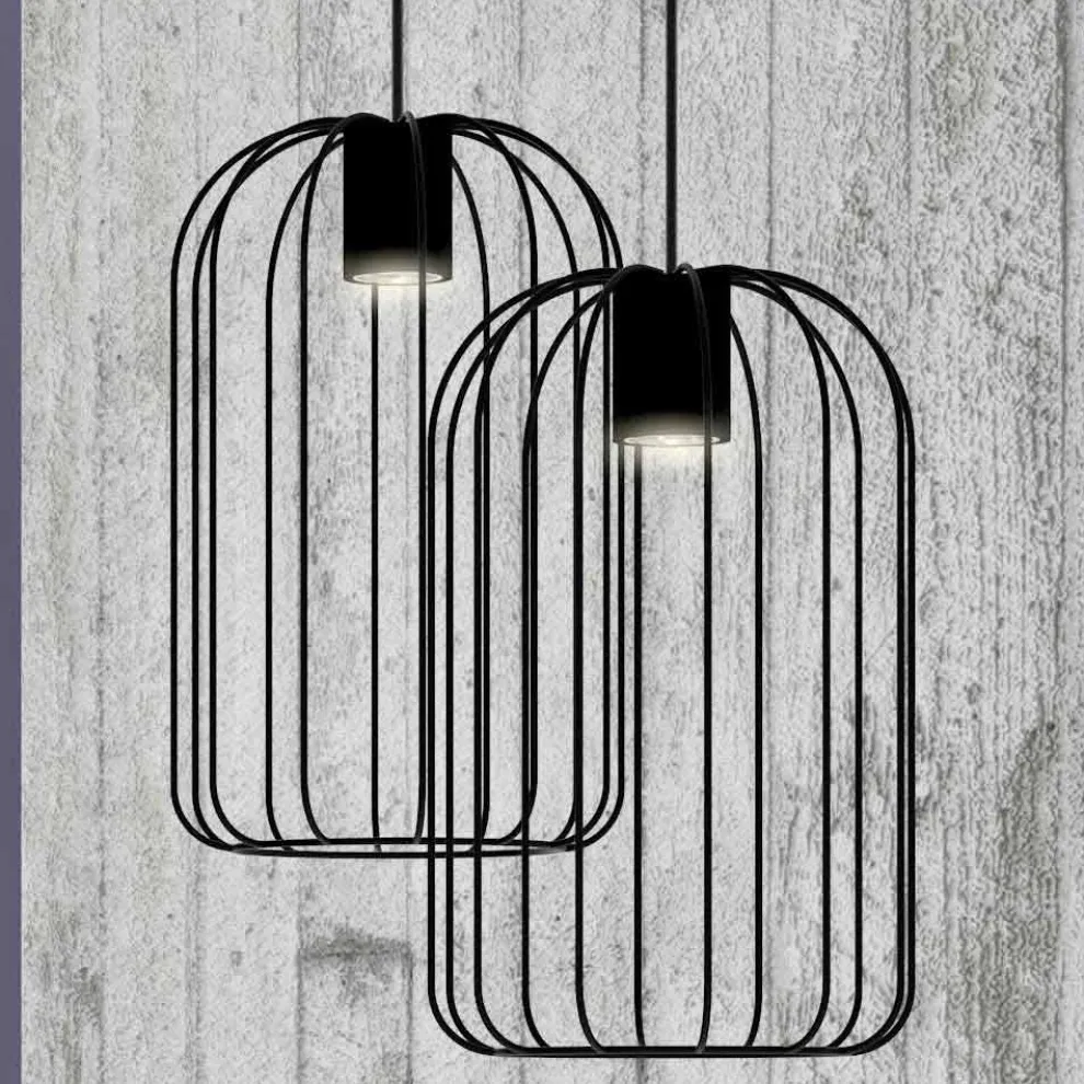 Moderne Hängelampe mit Metalldrahtstruktur Made in Italy - Cage