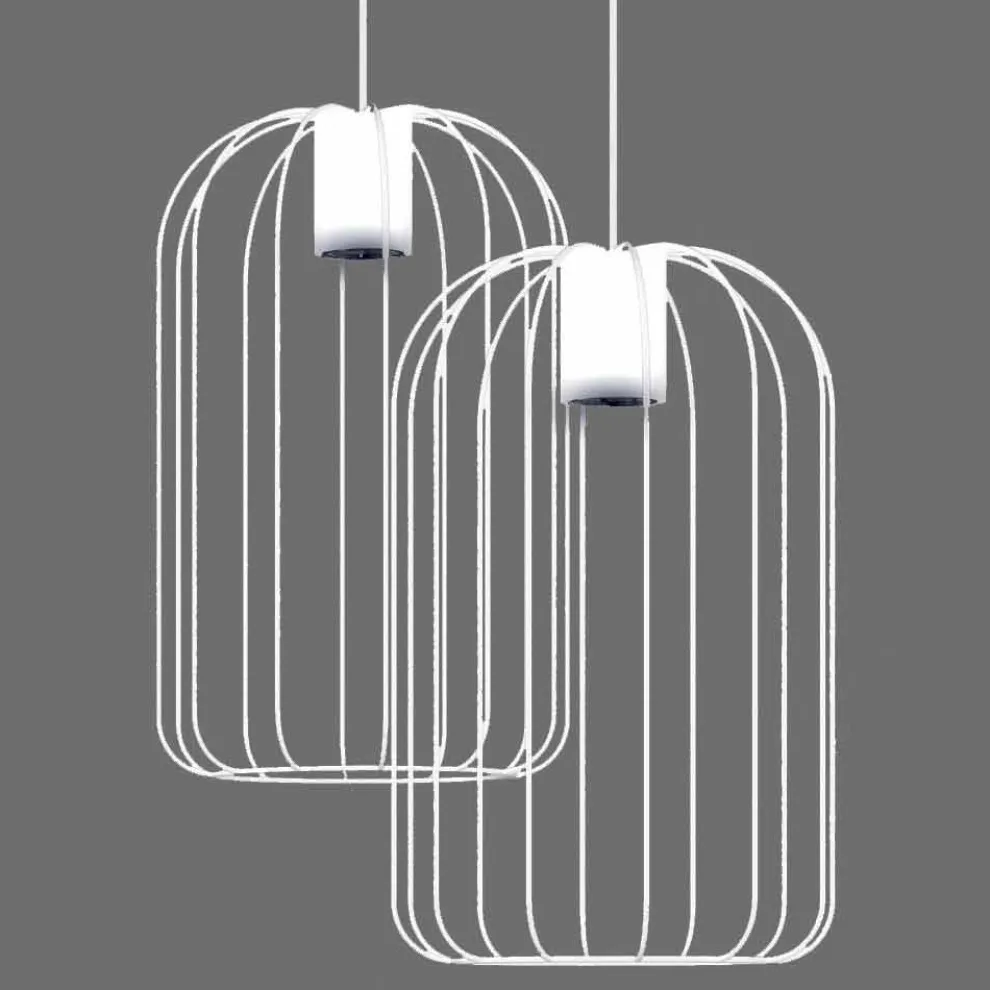 Moderne Hängelampe mit Metalldrahtstruktur Made in Italy - Cage