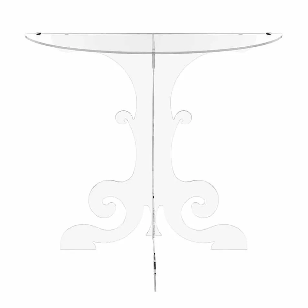 Moderne Konsole aus transparentem Plexiglas, hergestellt in Italien, Belfiore