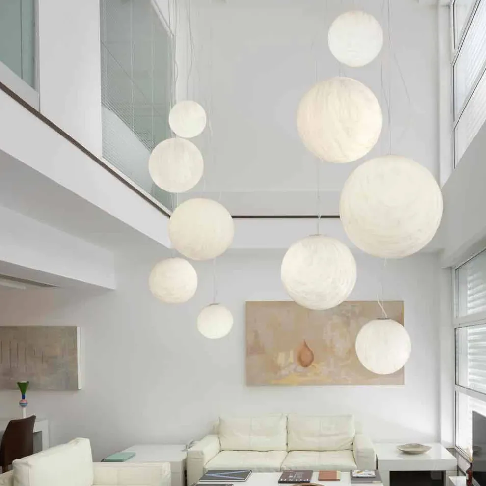 Moderne Kugelpendelleuchte aus Polyethylen Slide Mineral