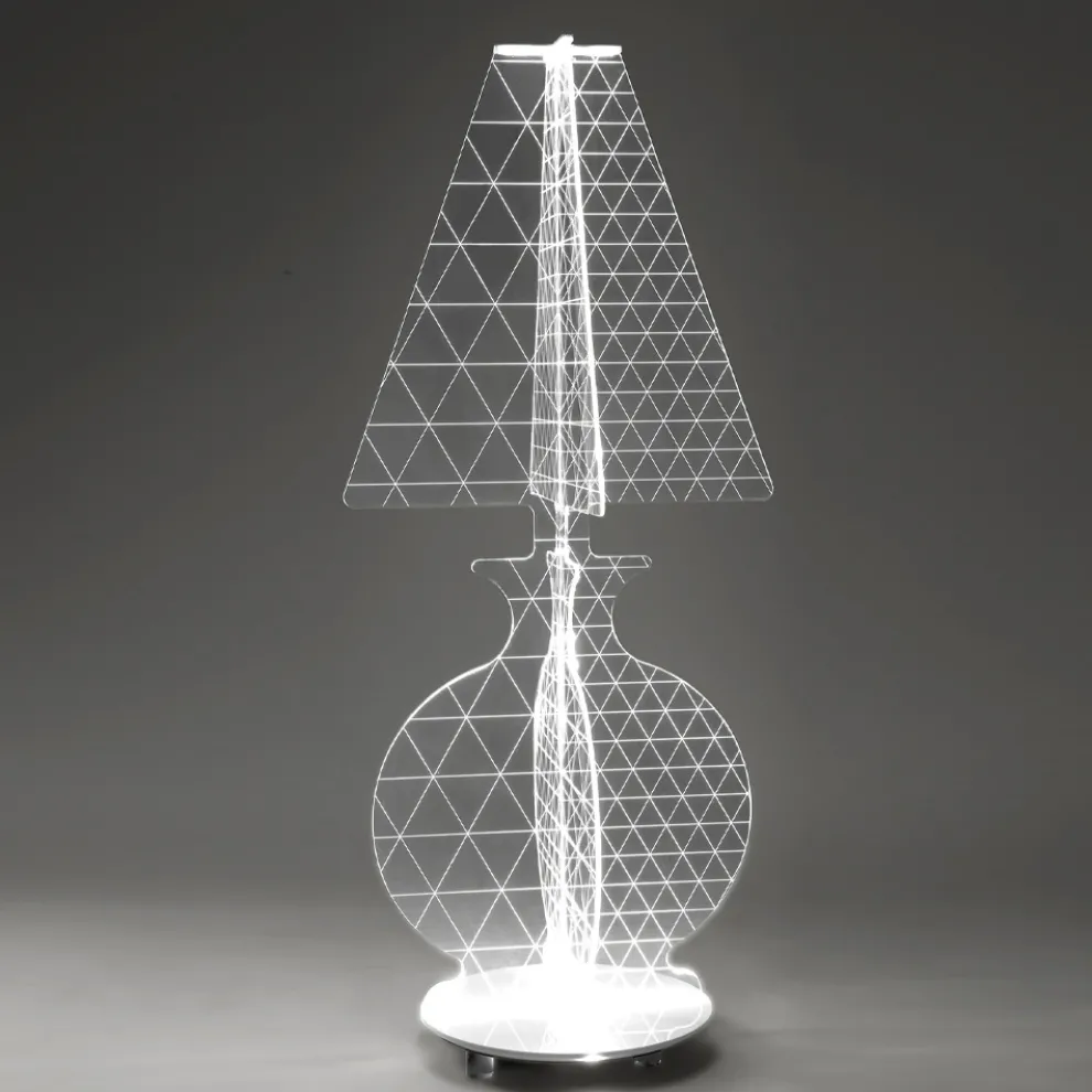 Moderne laserbeschriftete Plexiglas-Stehlampe 3 Größen - Raissa