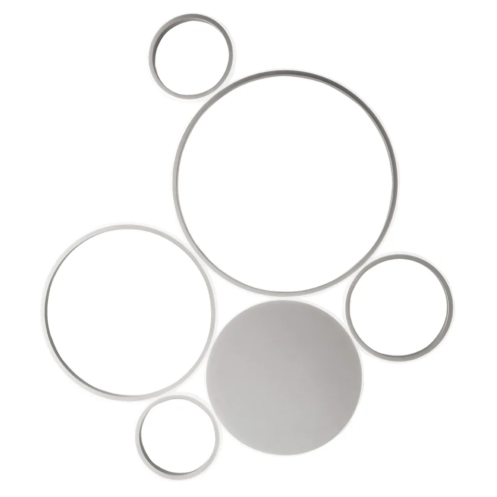 Moderne LED-Wandleuchte aus lackiertem Metall in Gold- oder Silber-Finish - Punto