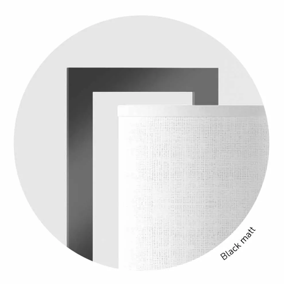 Moderne Metallwandlampe mit Leinenlampenschirm Made in Italy - Bali