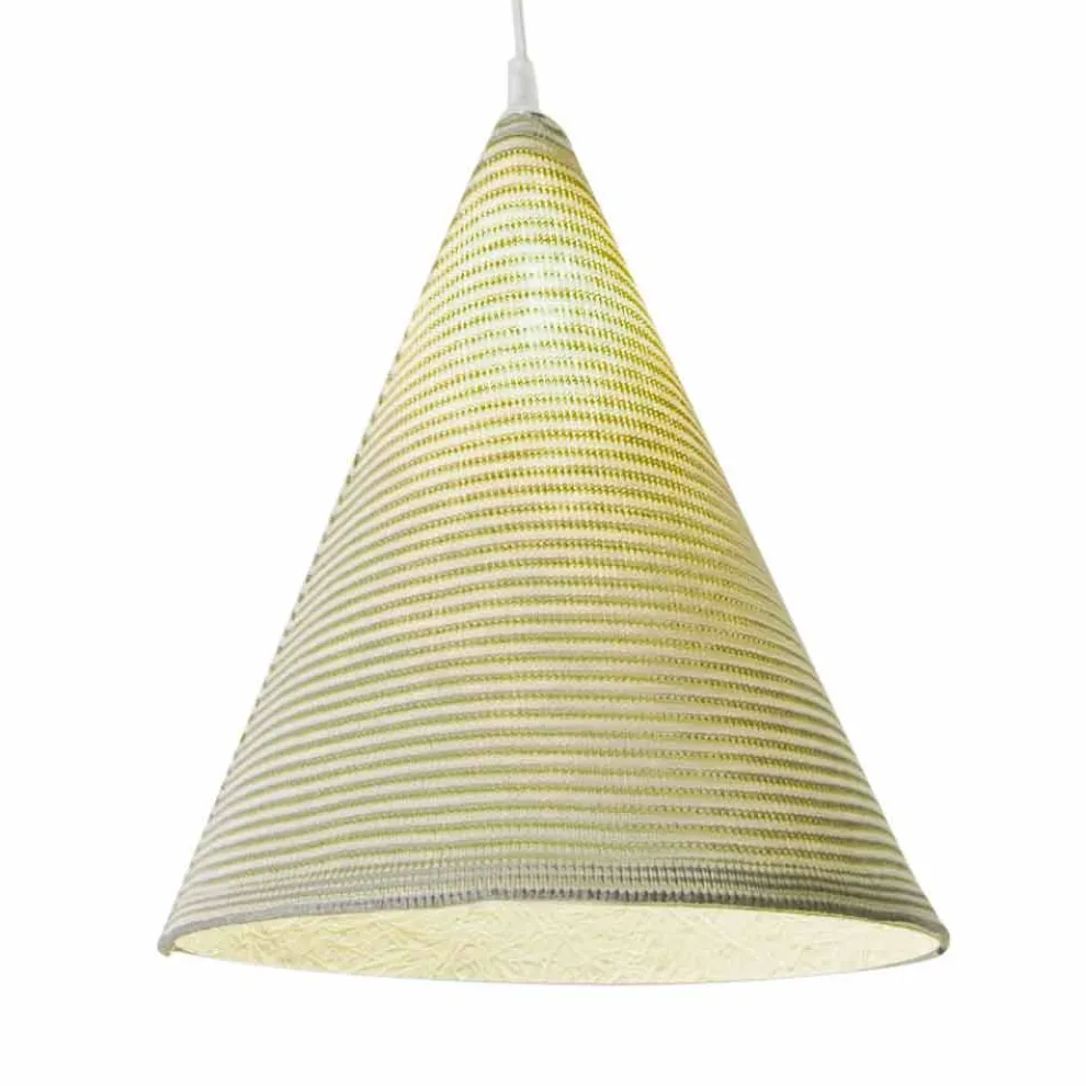 Moderne Pendelleuchte In-es.artdesign Jazz Stripe aus farbiger Wolle