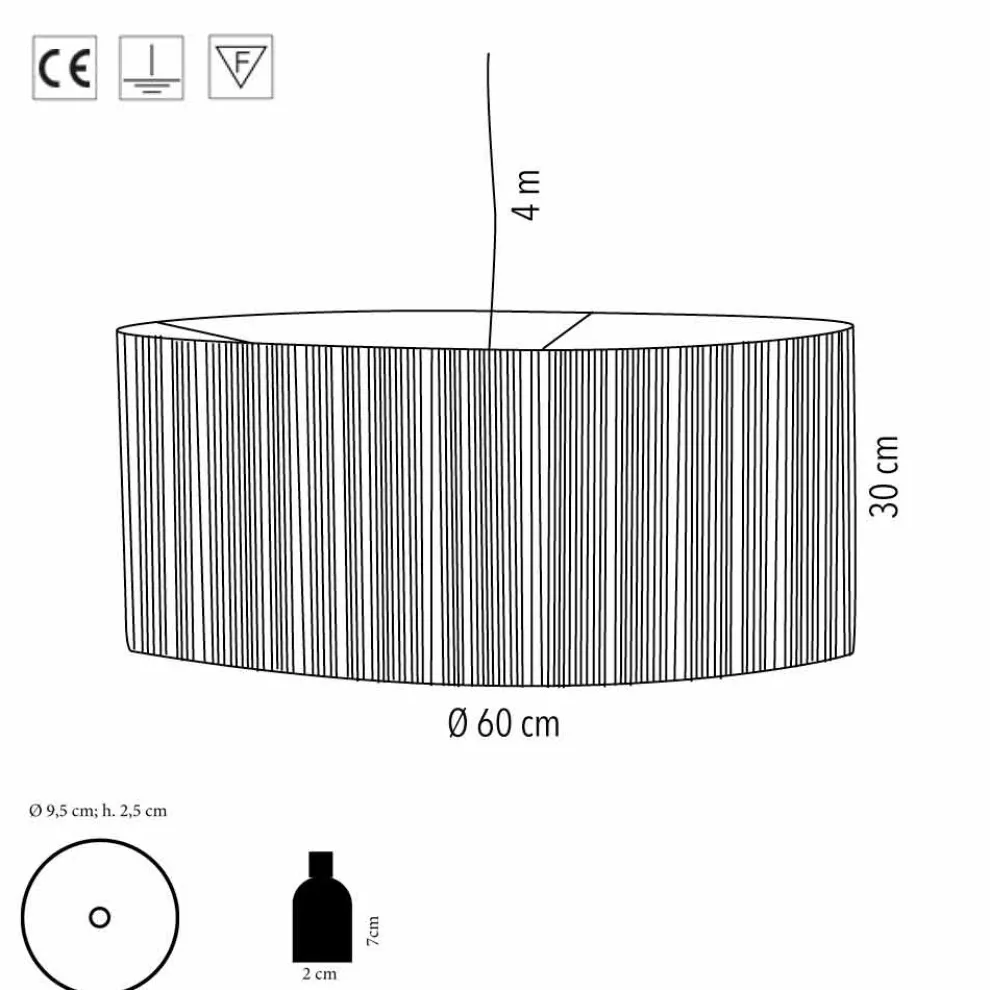 Moderne Pendelleuchte aus Wolle Made in Italy Evita
