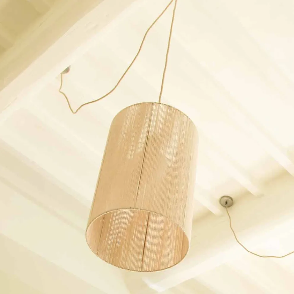 Moderne Pendelleuchte aus Wolle Made in Italy Evita