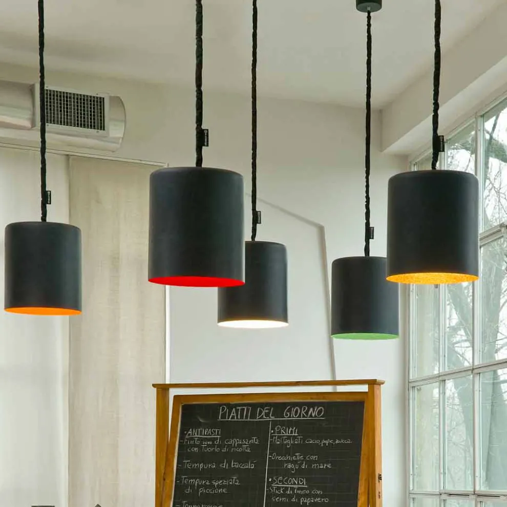 Moderne Pendelleuchte In-es.artdesign Bin Resin Blackboard