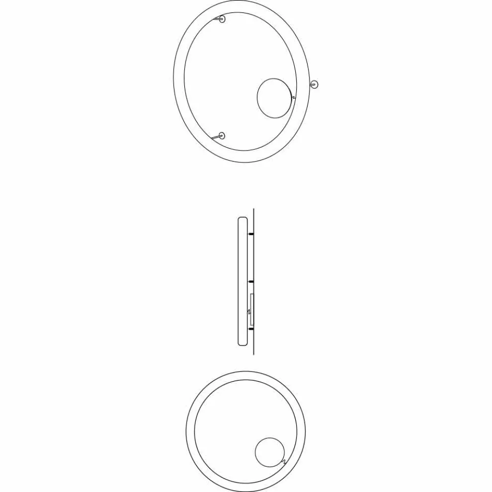 Moderne runde LED-Wandleuchte Made in Italy aus Polyethylen - Slide Giotto