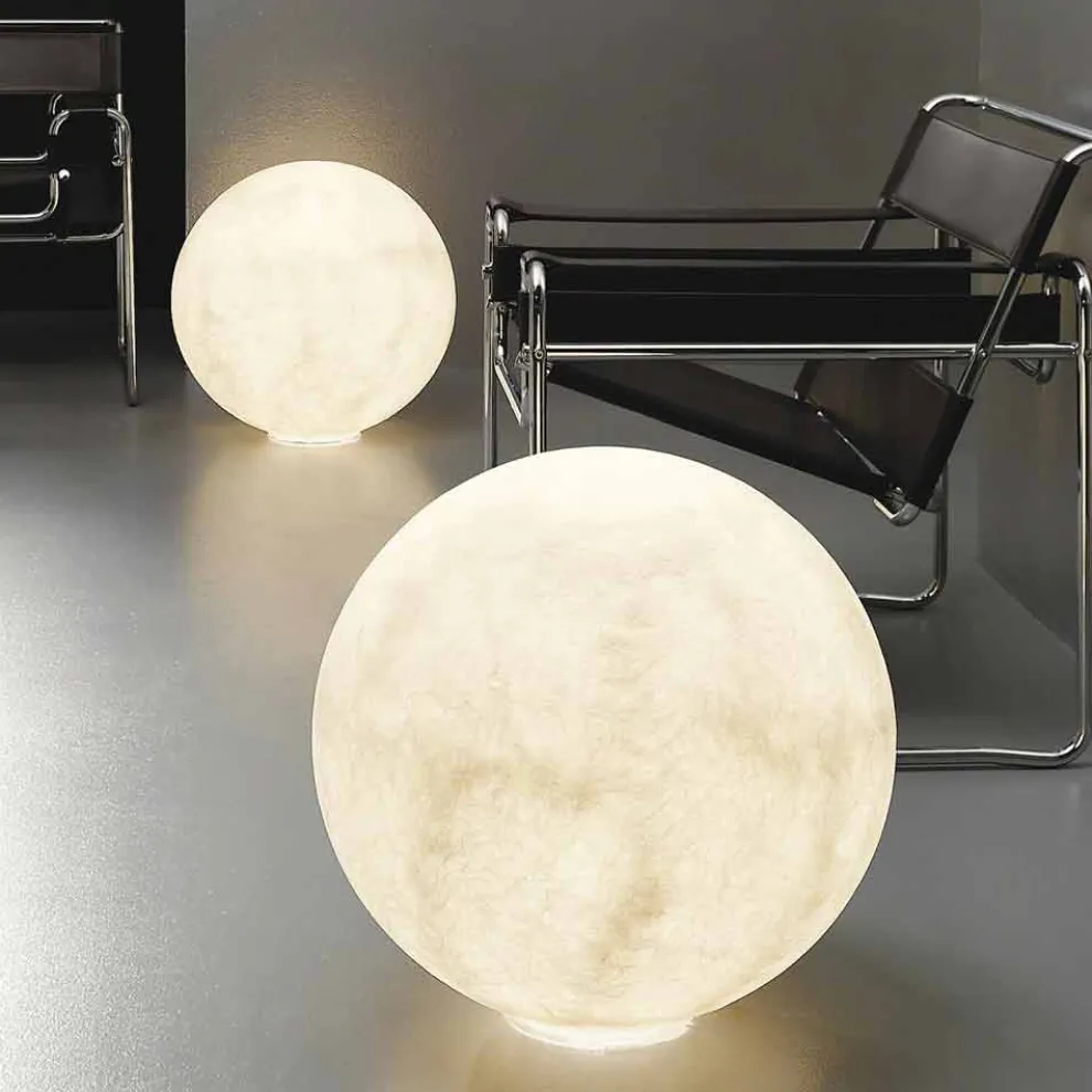 Moderne sphärische Tischleuchte In-es.artdesign Floor Moon-Nebel