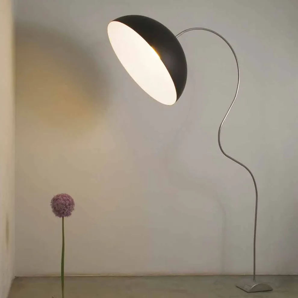 Moderne Stehlampe In-es.artdesign Halbmondfarbener Nebel