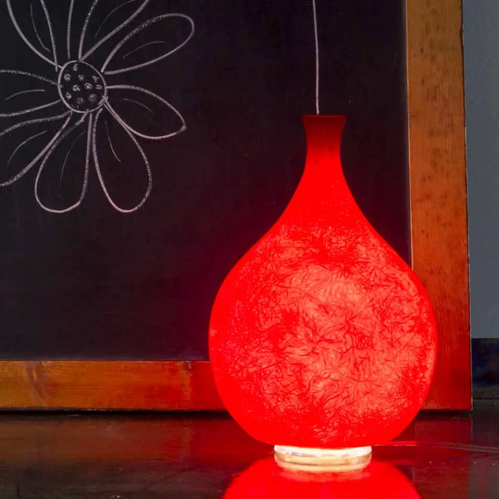 Moderne Tischlampe In-es.artdesign Luce2 in Nebulite