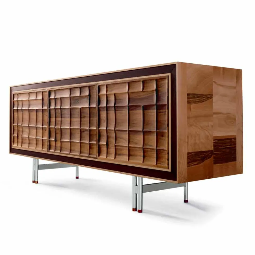 Moderne 3-türige Anrichte aus Massivholz Design Anna