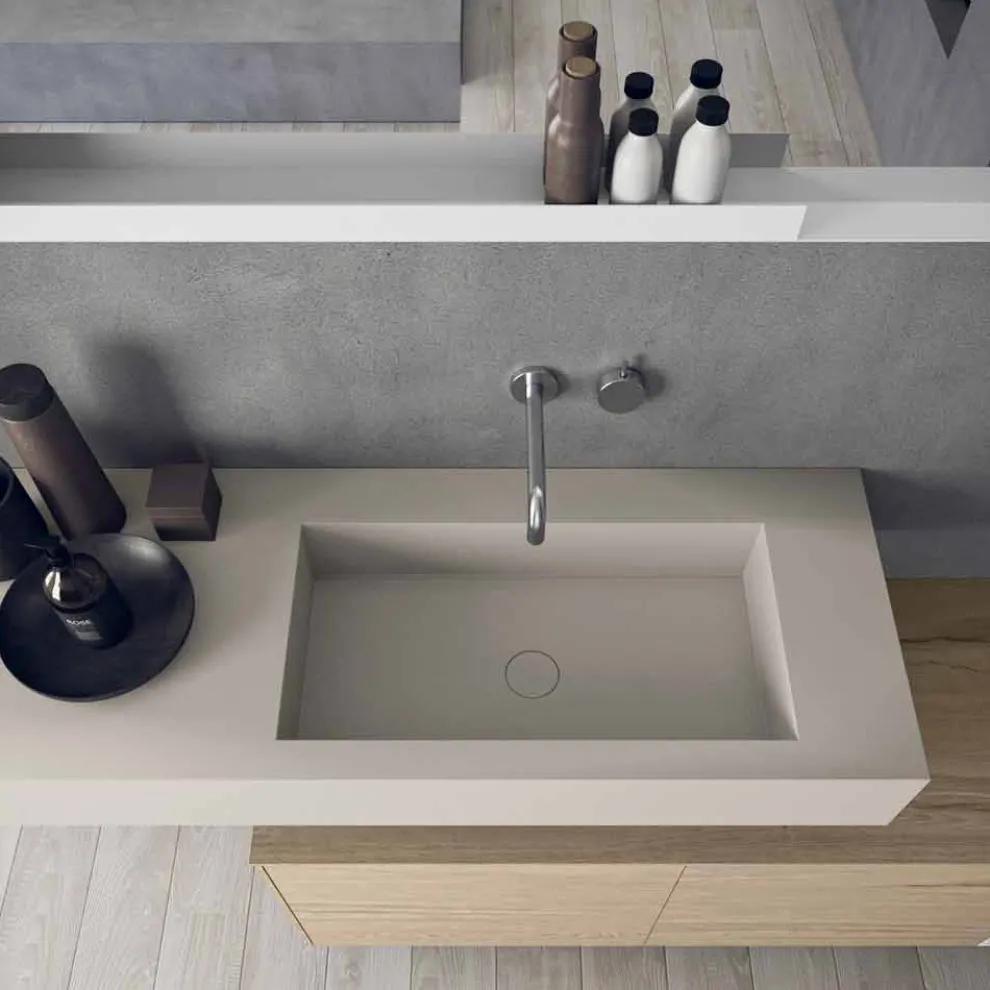 Moderne und hängende Badezimmermöbel Zusammensetzung, Made in Italy Design - Callisi1