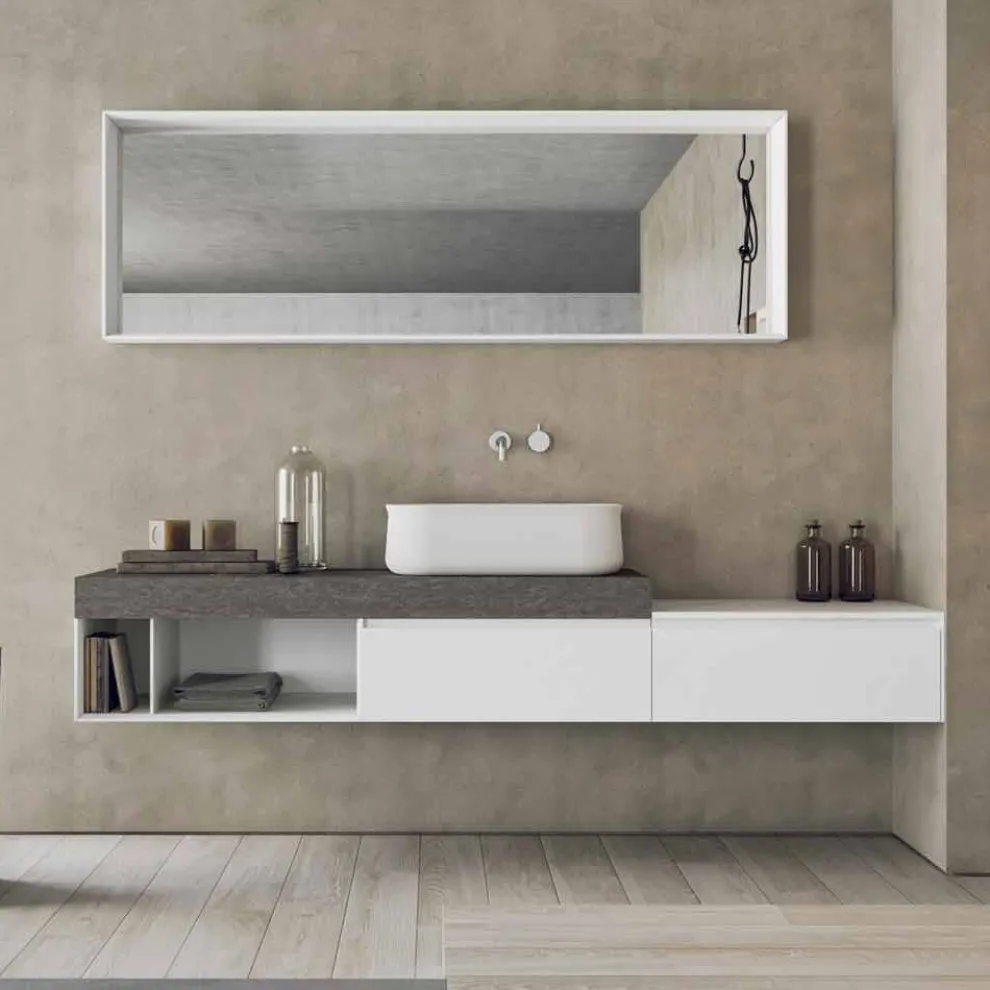 Moderne und hängende Zusammensetzung von Design-Badmöbeln - Callisi2