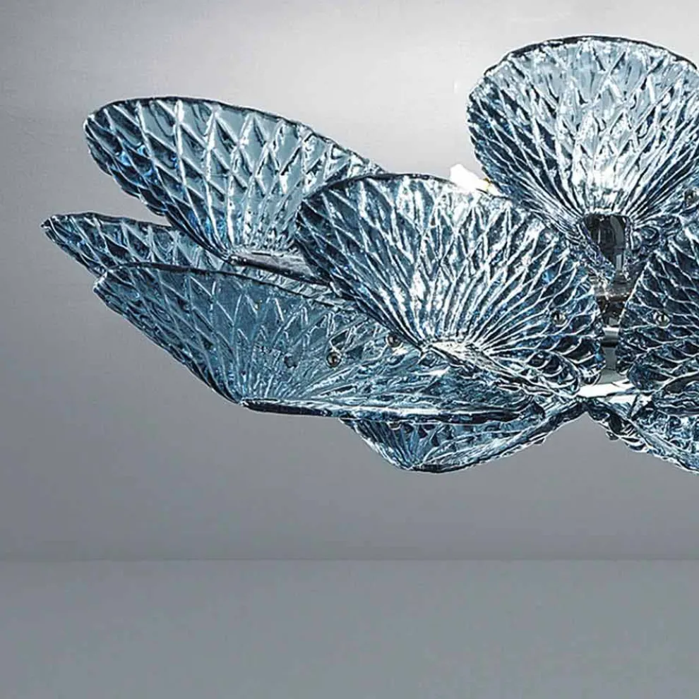 Moderne venezianische Deckenlampe aus Glas, handgefertigt in Italien - Minos