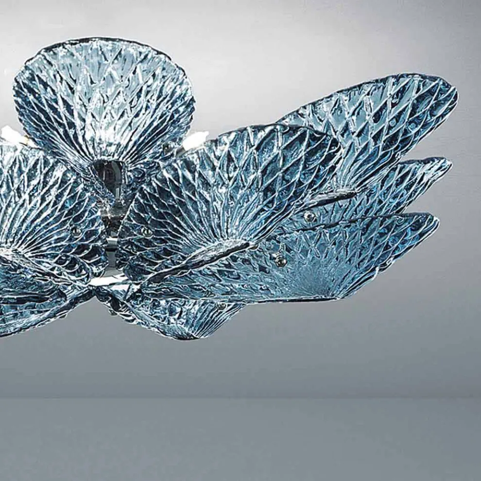 Moderne venezianische Deckenlampe aus Glas, handgefertigt in Italien - Minos