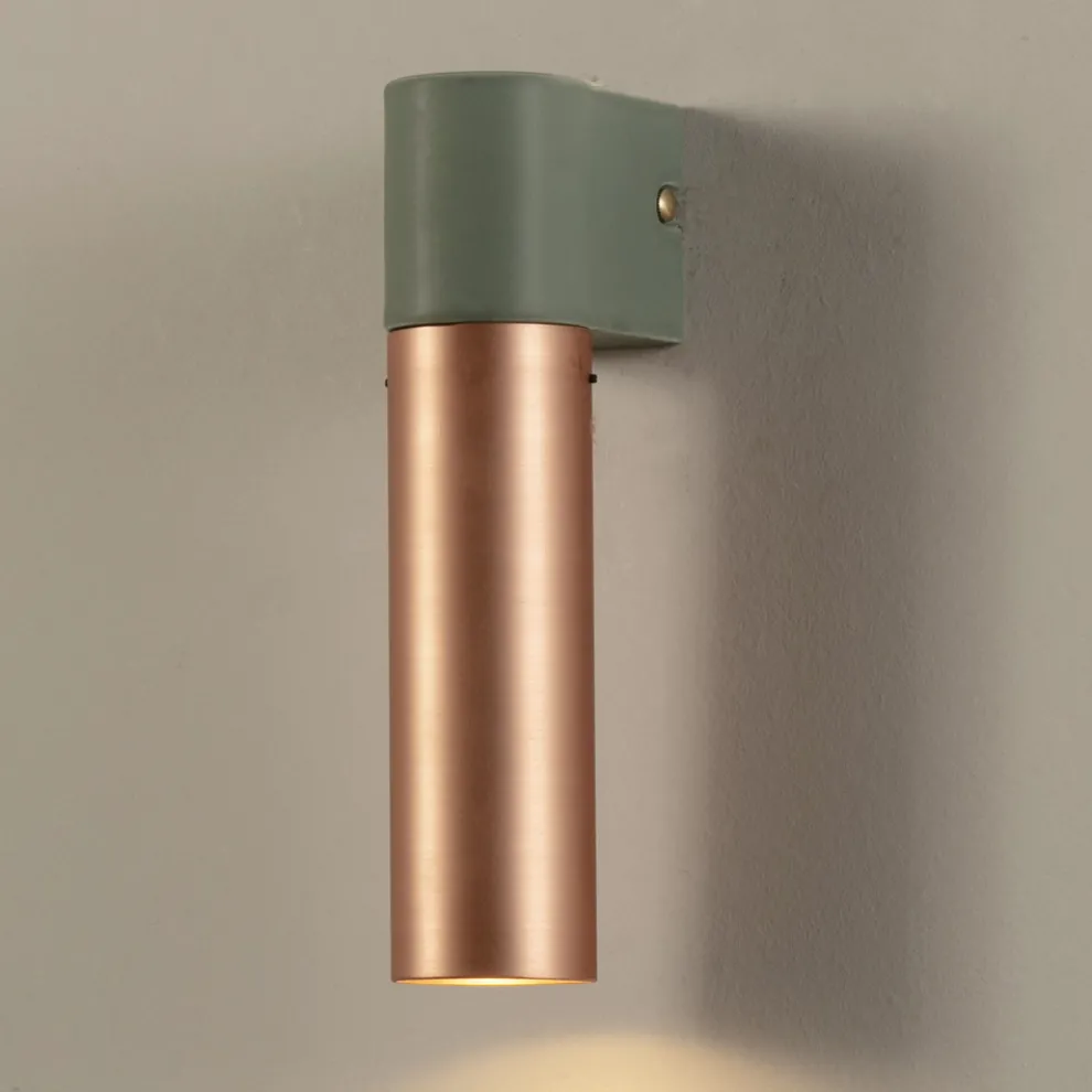 Moderne Wandlampe aus Keramik und gebürstetem Kupfer Made in Italy - Toscot Match