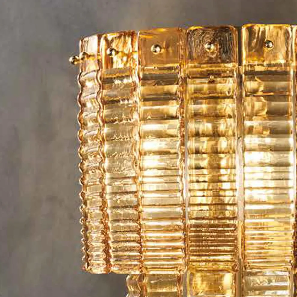 Moderne Wandleuchte aus handgefertigtem Luxusglas Made in Italy - Valadier