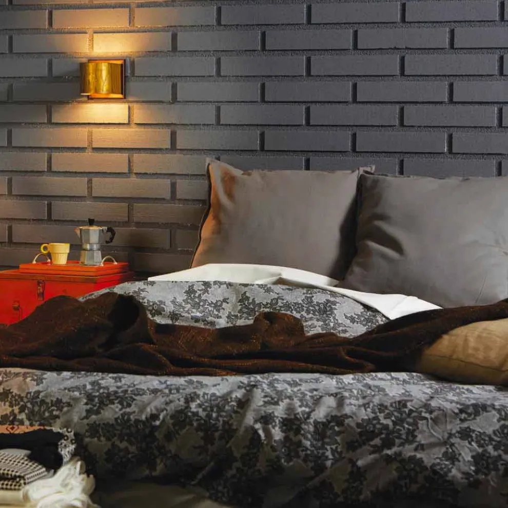 Moderne Wandleuchte aus Messing und Stahl 11x H11xSP 12 cm Bernadet