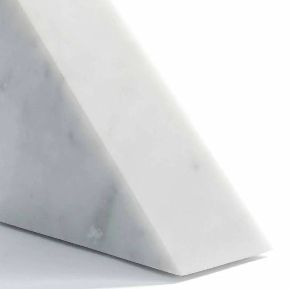 Moderne weiße Carrara Marmor Buchstütze Made in Italy - Tria