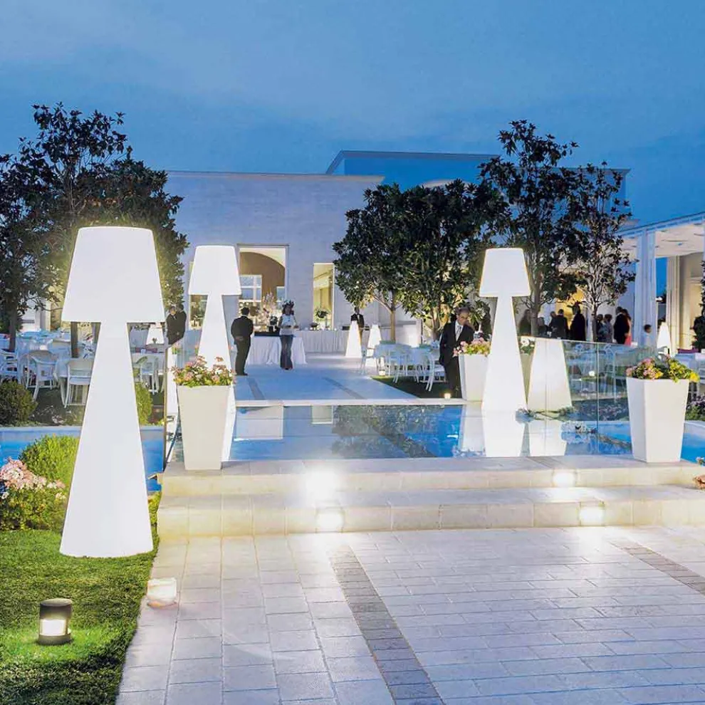 Moderne weiße Outdoor-Stehleuchte Slide Pivot, hergestellt in Italien