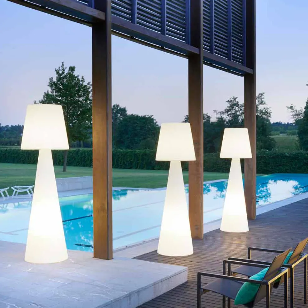 Moderne weiße Outdoor-Stehleuchte Slide Pivot, hergestellt in Italien