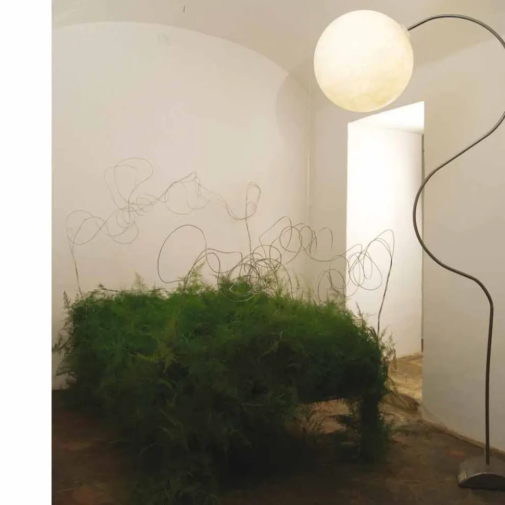 Moderne weiße Stehlampe Nebel In-es.artdesign Luna H210cm
