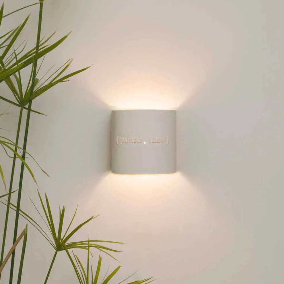 Moderne zweifarbige Wandlampe aus Nebulite In-es.artdesign Punto Luce Design