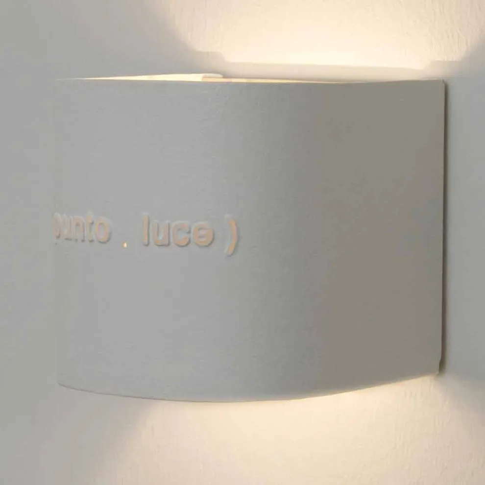 Moderne zweifarbige Wandlampe aus Nebulite In-es.artdesign Punto Luce Design