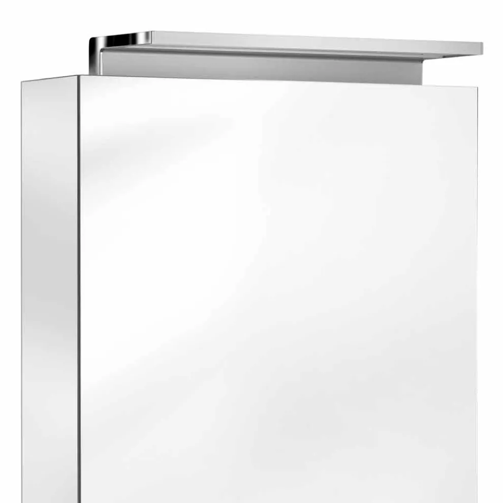 Moderner Aufbewahrungsspiegel mit Kristallregalen und LED-Licht - Bramo