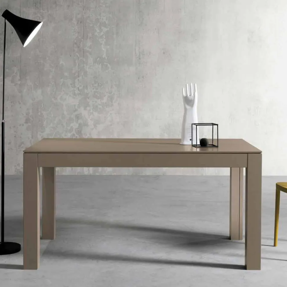 Moderner ausziehbarer Tisch aus Eschenholz made in Italy, Leffe