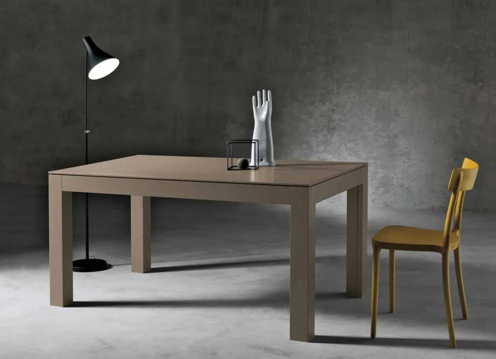 Moderner ausziehbarer Tisch aus Eschenholz made in Italy, Leffe