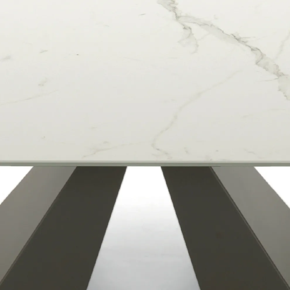 Moderner ausziehbarer Tisch bis 278 cm aus Made in Italy Keramik – Dalmatiner