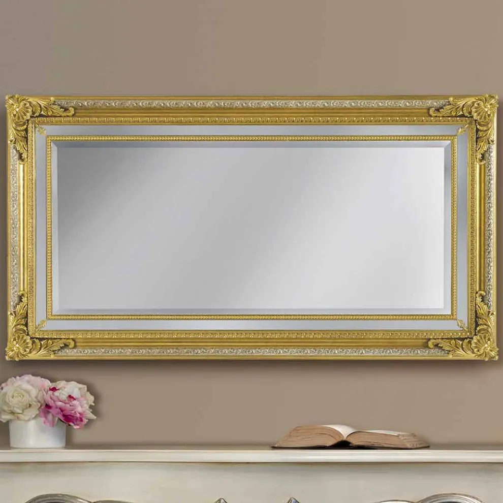 Moderner ayous hölzerner Wandspiegel handgemacht in Italien Carlo