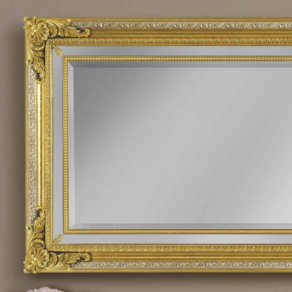 Moderner ayous hölzerner Wandspiegel handgemacht in Italien Carlo