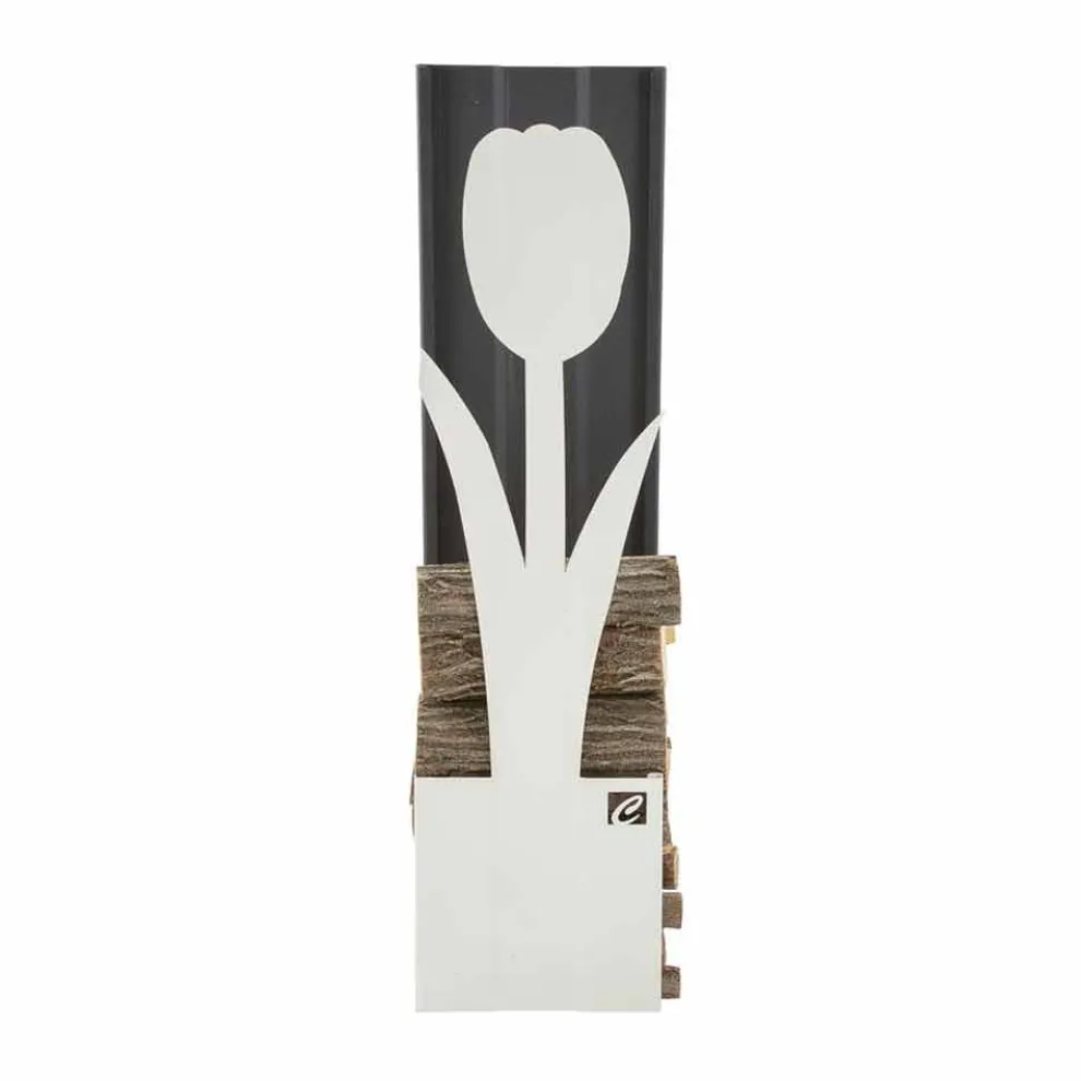 Moderner Brennholzhalter für den Innenbereich Made in Italy - Maestrale2