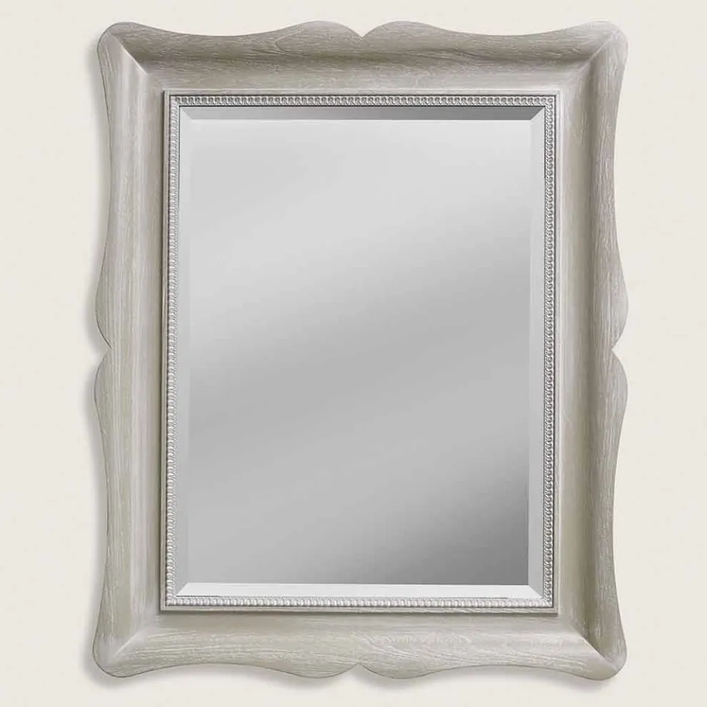 Moderner Design Ayous Holz Wandspiegel Made in Italy Angelo