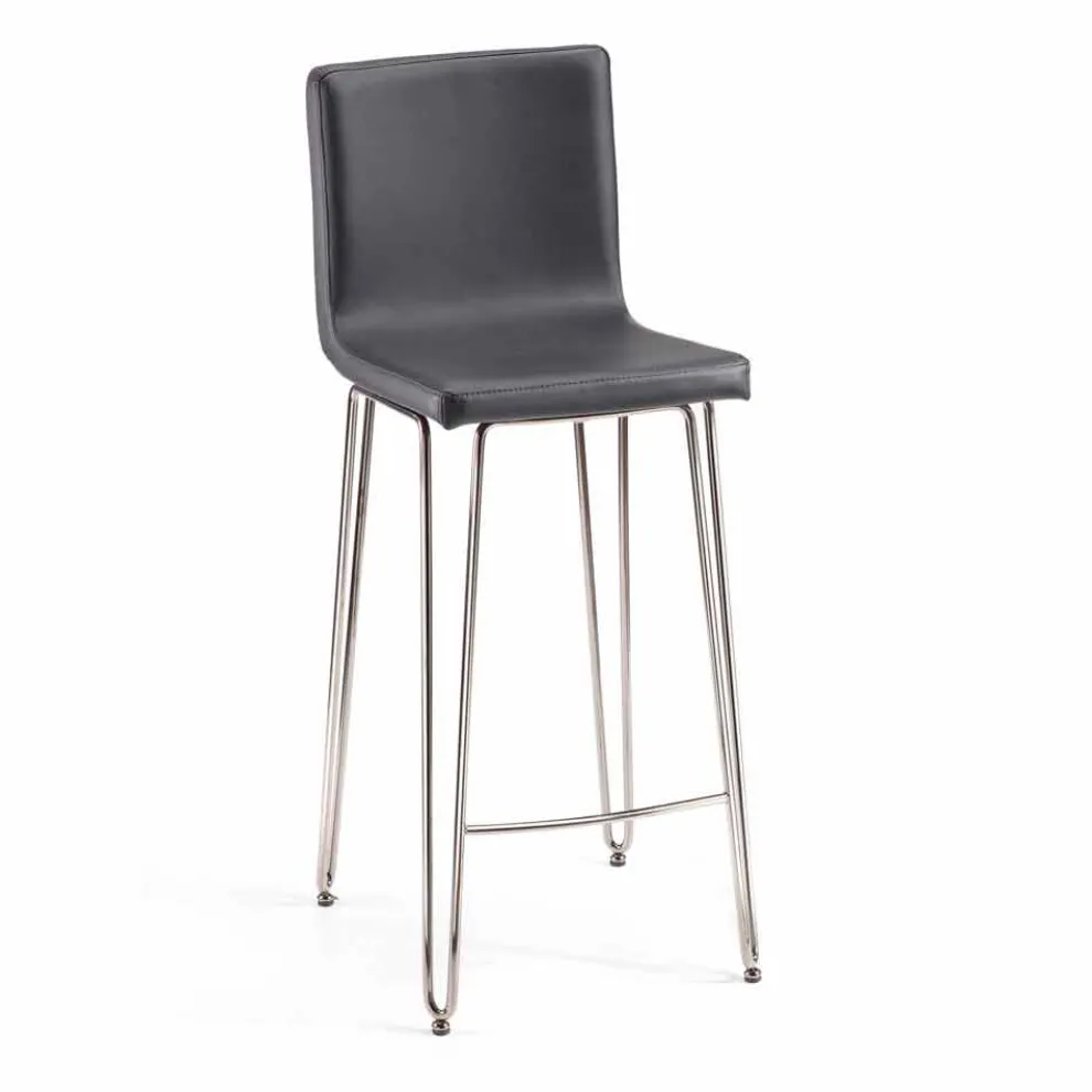Moderner Design Hocker mit hoher Rückenlehne Calo, H. 97 cm, made in Italy