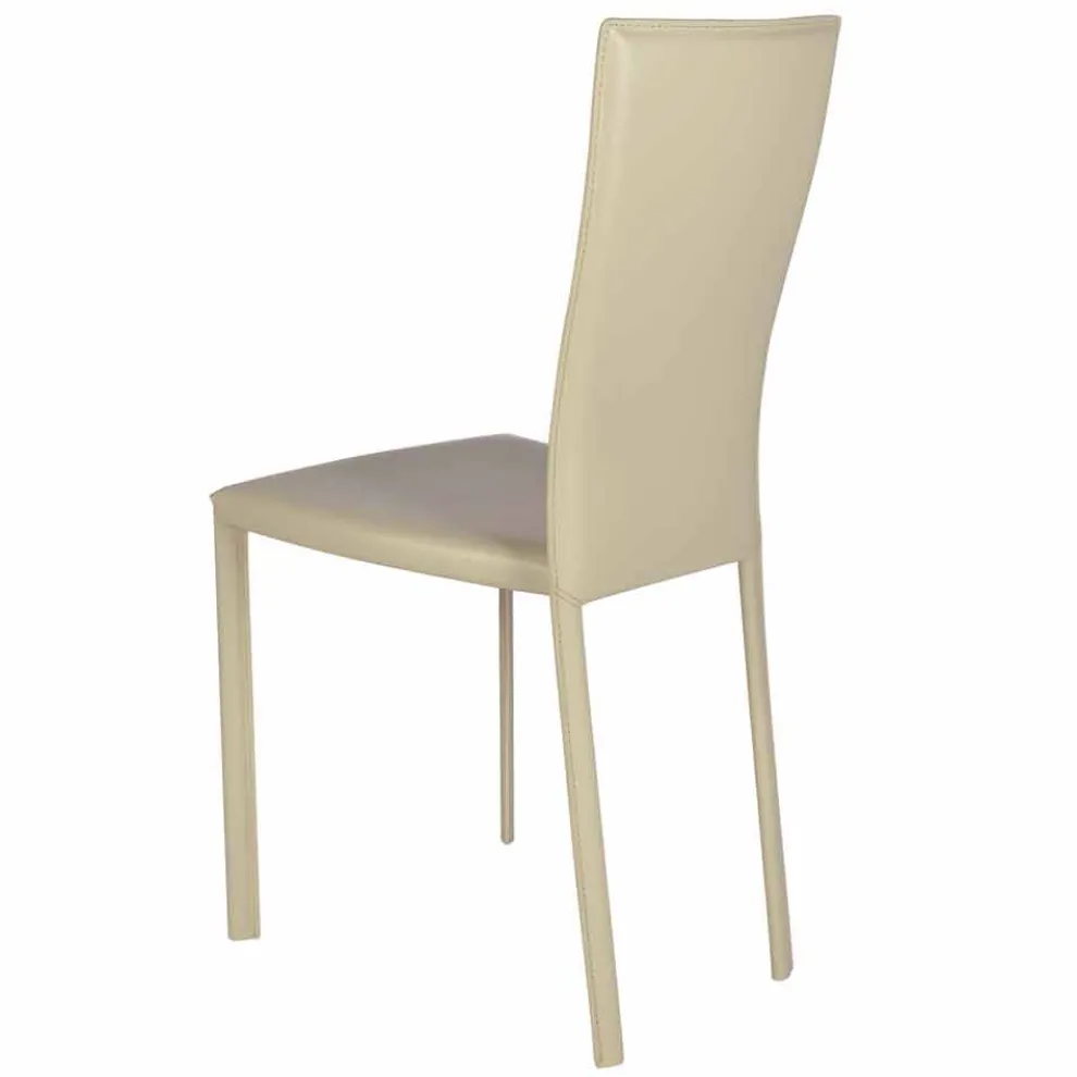 Moderner Design Living Chair auf Leder / hautbeschichtet, made in Italy Ghada