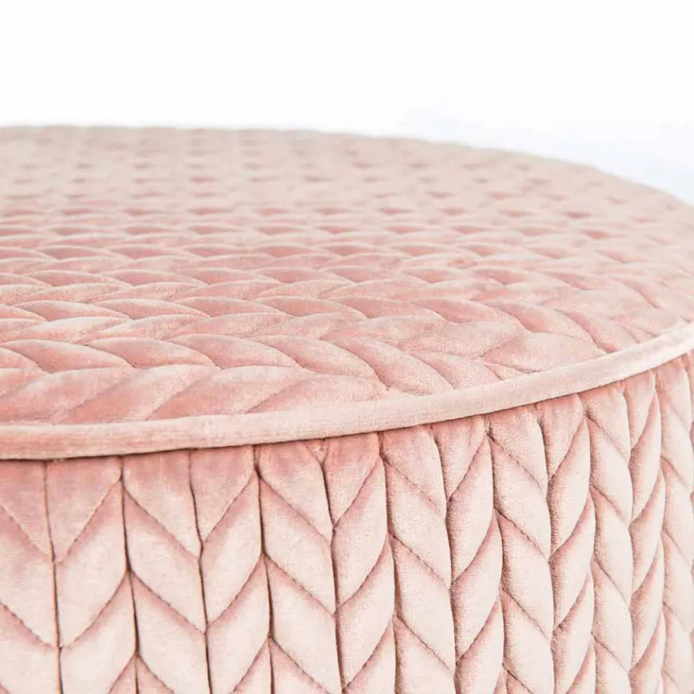 Moderner Designhocker Belle 1, mit Stoffbezug