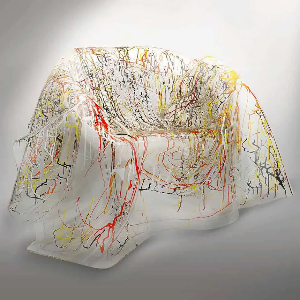 Moderner Design-Sessel aus mehrfarbigem Plexiglas Paris, hergestellt in Italien